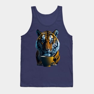 COFFEE CUP AND TIGER Tank Top